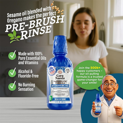 Anti-Gingivitis Oral Rinse with 0.05% CPC, Alcohol & Fluoride Free Therapeutic Mouthwash🦷