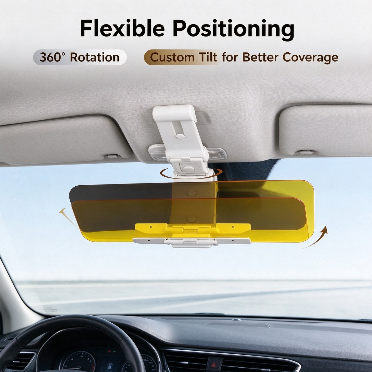 Adjustable Car Anti-Glare Sun Visor, Dual Color Day Night Driving Shield ☀️