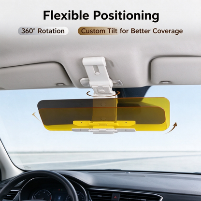 Adjustable Car Anti-Glare Sun Visor, Dual Color Day Night Driving Shield ☀️