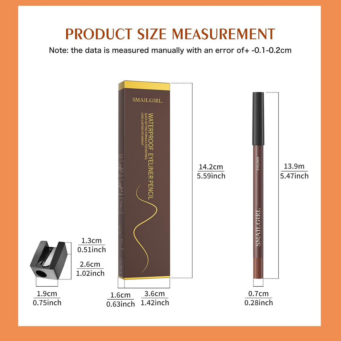 24HR Waterproof Eyeliner Pencil, Smudge-Proof Long-Lasting Eye Liner ✏️