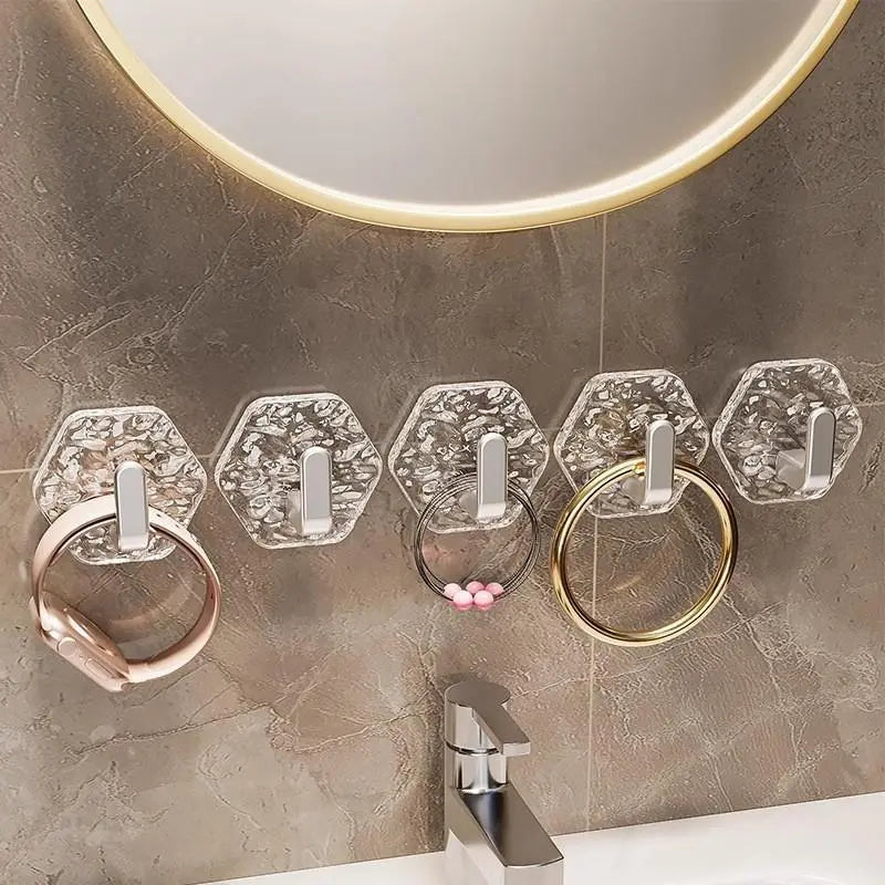 10/20 Pack Self-Adhesive Hooks, Waterproof & Rustproof Wall Hooks 👍