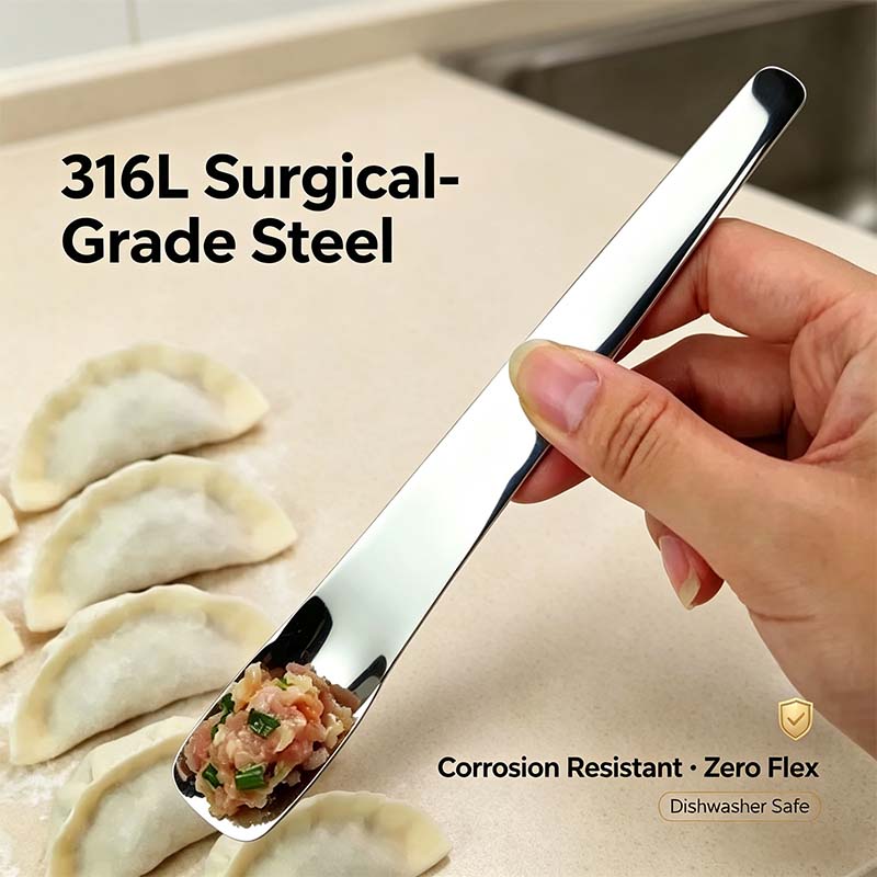 316L Stainless Steel Dessert Spade Spoon, Mirror Polished Thick Multi‑Purpose Spoon🍨