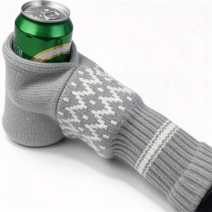 Beer Mitten Gloves - Knit Stitched Drink Mitt Holder for Beverage 🧤🍻