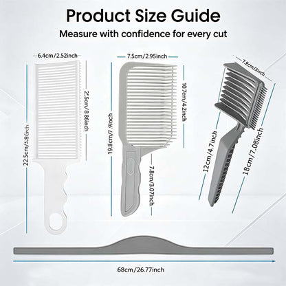Unisex 4-Piece Hair Cutting Guide Kit - Professional Barber Haircare Equipment✂️