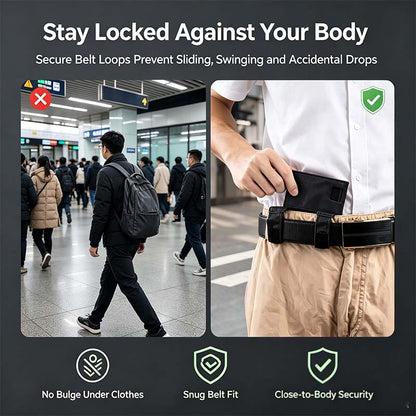 Anti-Theft Passport Pouch, Multifunctional Phone and ID Waist Pouch💳