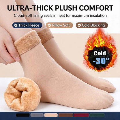 6 Pairs Women's Heavyweight Fuzzy Closed Fast-Heating Underwear Socks🧦