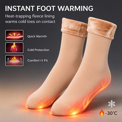 6 Pairs Women's Heavyweight Fuzzy Closed Fast-Heating Underwear Socks🧦