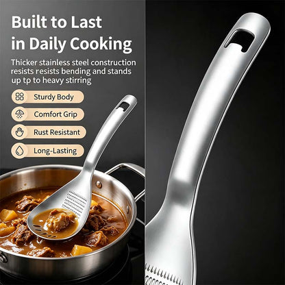1 Count 304 Stainless Steel Multifunctional Kitchen Spoon🍳