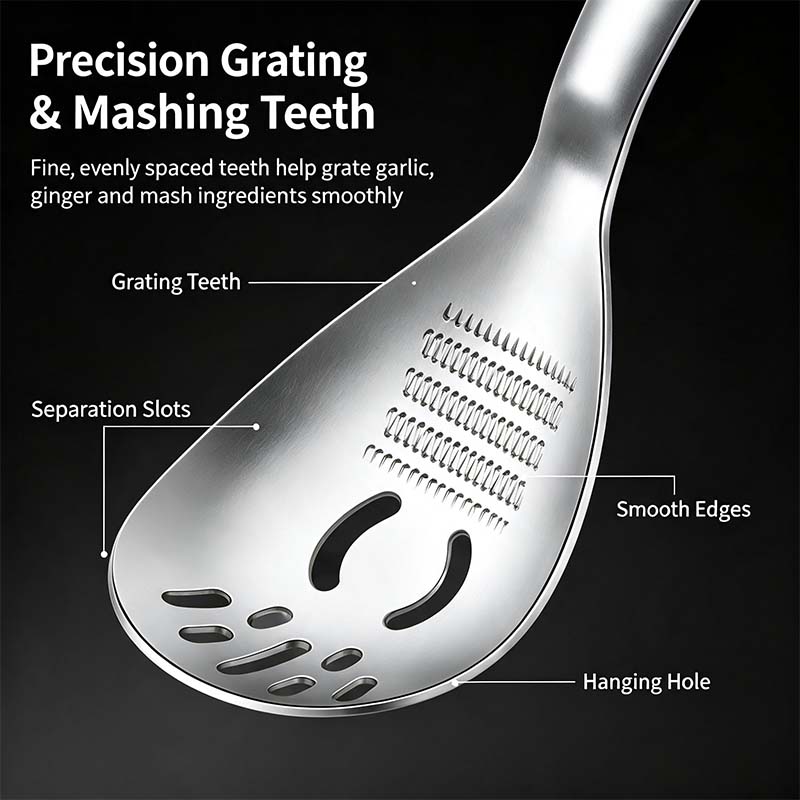 1 Count 304 Stainless Steel Multifunctional Kitchen Spoon🍳