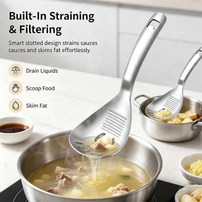 1 Count 304 Stainless Steel Multifunctional Kitchen Spoon🍳