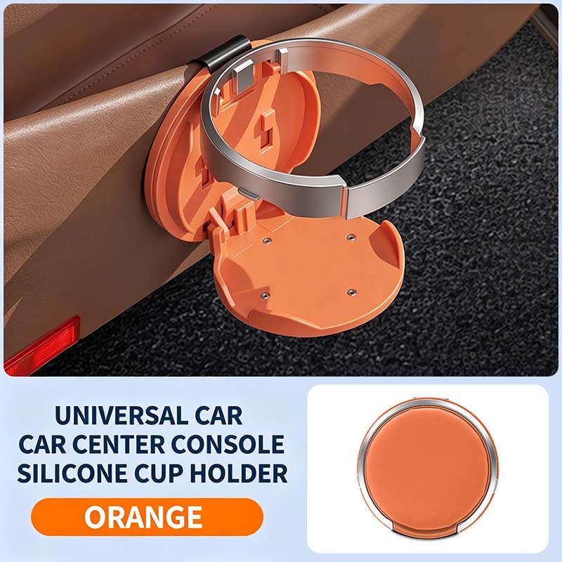 Universal Foldable Car Cup Holder with Hook, Space-Saving Vehicle Drink Holder for Bottles☕