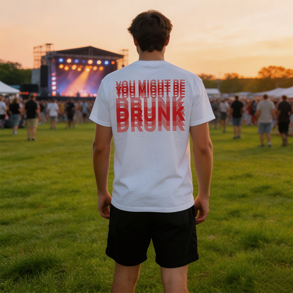 Funny Streetwear Graphic Tee -\"You Might Be Drunk Unisexl" T-Shirt 😎
