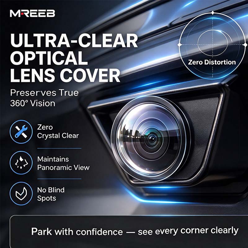 2Pcs Mirror Shape 360 Panoramic Rearview Car Camera Lens Cover🚗📷