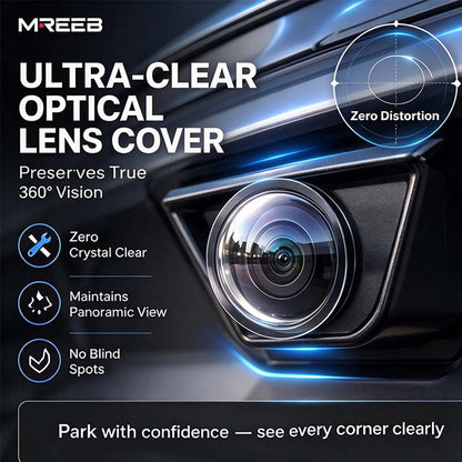 2Pcs Mirror Shape 360 Panoramic Rearview Car Camera Lens Cover🚗📷