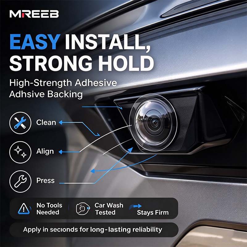 2Pcs Mirror Shape 360 Panoramic Rearview Car Camera Lens Cover🚗📷