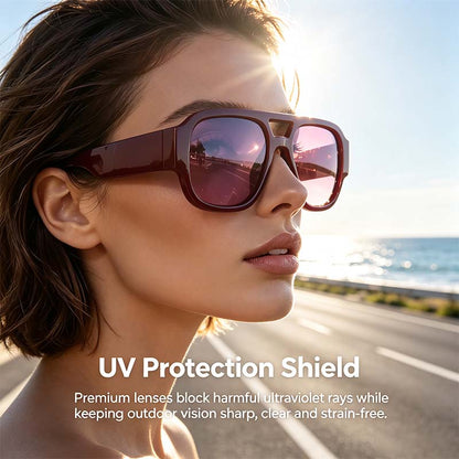 Stylish Aviator Sunglasses for Men and Women , Trendy Rectangle, Fashionable Design, Perfect😎