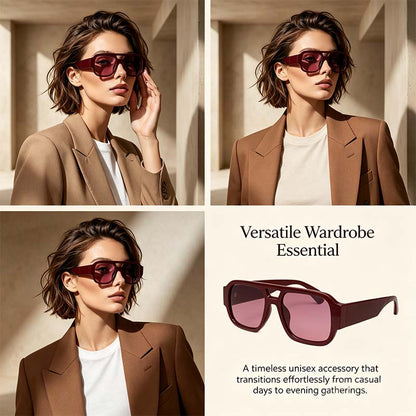 Stylish Aviator Sunglasses for Men and Women , Trendy Rectangle, Fashionable Design, Perfect😎