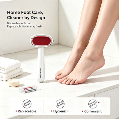 Dual‑Sided Foot Callus Remover, Replaceable Stainless Steel Blade Foot Scraper🦶