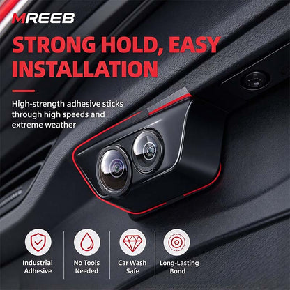 2Pcs Mirror Shape 360 Panoramic Rearview Car Camera Lens Cover🚗📷