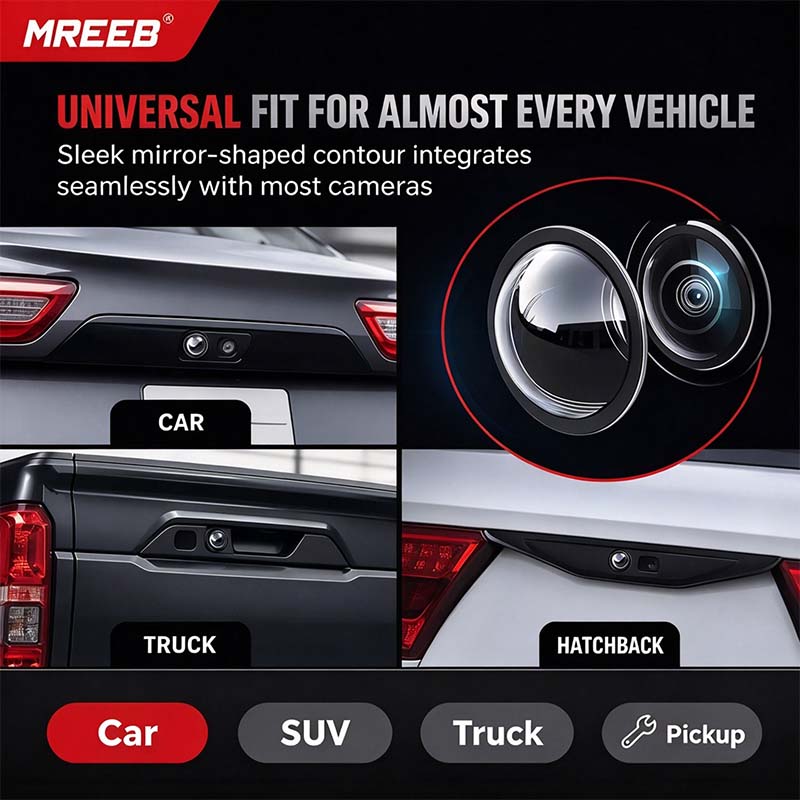 2Pcs Mirror Shape 360 Panoramic Rearview Car Camera Lens Cover🚗📷