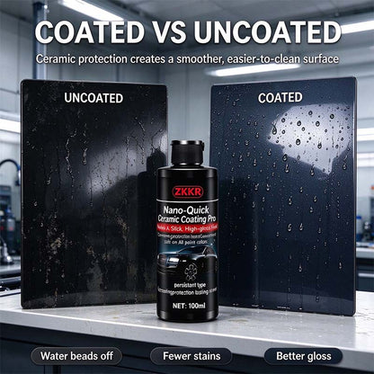 Nano-Quick Ceramic Coating Pro for automobiles, featuring advanced ceramic technology 🚗