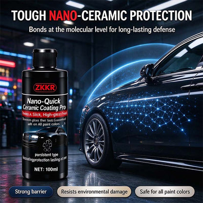 Nano-Quick Ceramic Coating Pro for automobiles, featuring advanced ceramic technology 🚗
