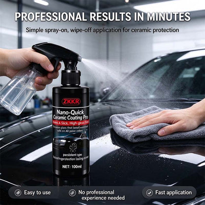 Nano-Quick Ceramic Coating Pro for automobiles, featuring advanced ceramic technology 🚗
