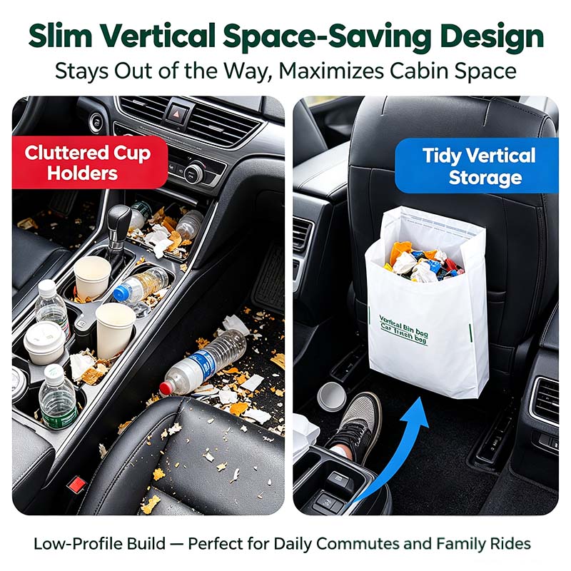 20 Counts Car Trash Bag, Self-Adhesive Vertical Disposable Cleaning Bag🗑️