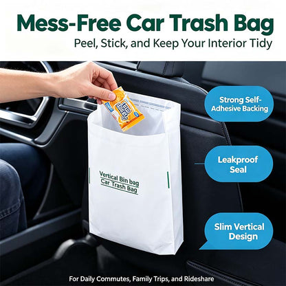 20 Counts Car Trash Bag, Self-Adhesive Vertical Disposable Cleaning Bag🗑️
