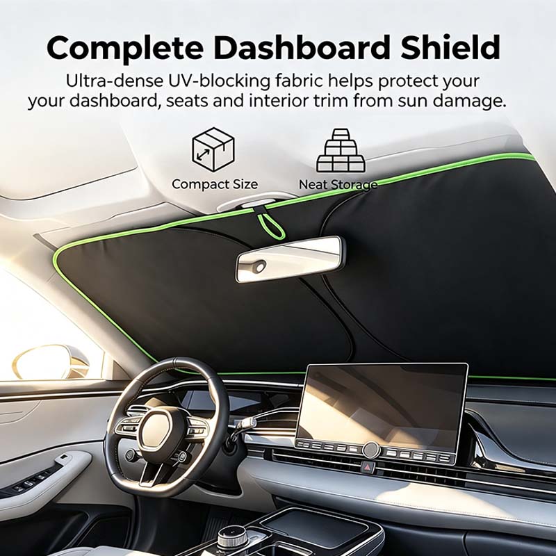 2026 New Portable Heat-Insulating Vehicle Sunshade, Upgraded Thickened Front Window Sun Shade☀️🚗