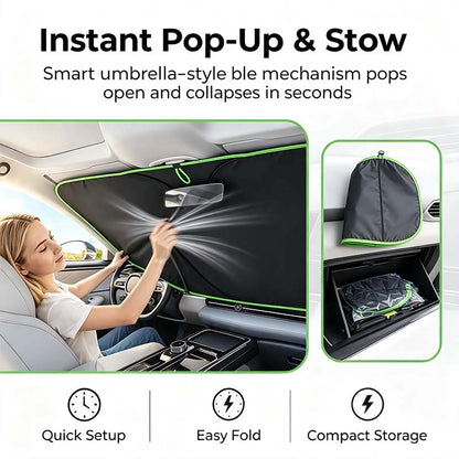 2026 New Portable Heat-Insulating Vehicle Sunshade, Upgraded Thickened Front Window Sun Shade☀️🚗