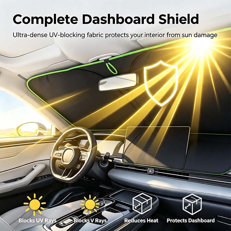 2026 New Portable Heat-Insulating Vehicle Sunshade, Upgraded Thickened Front Window Sun Shade☀️🚗