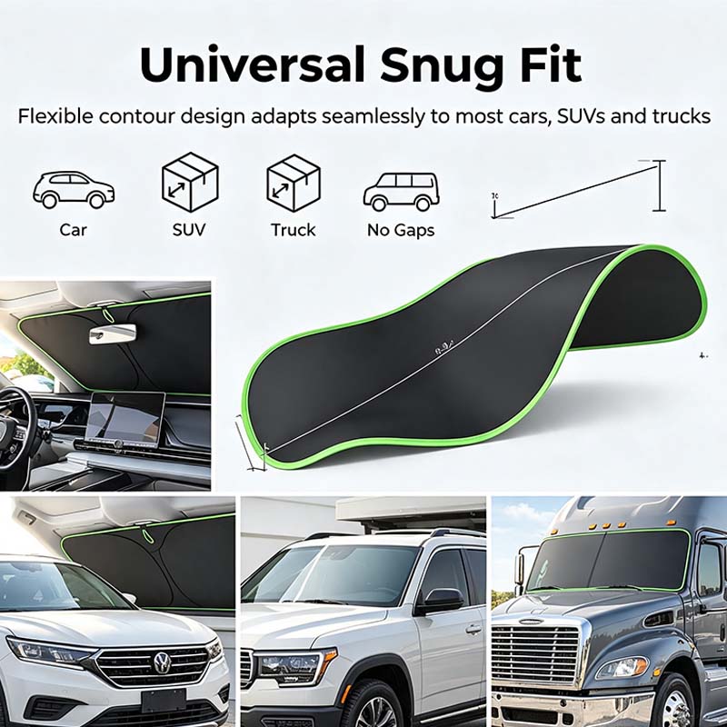2026 New Portable Heat-Insulating Vehicle Sunshade, Upgraded Thickened Front Window Sun Shade☀️🚗