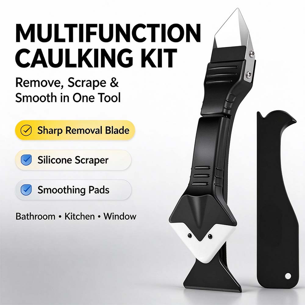 Multifunctional Caulk Remover Tool, Silicone Sealant Scraper, Caulk Finishing Tool Kit 🛠️