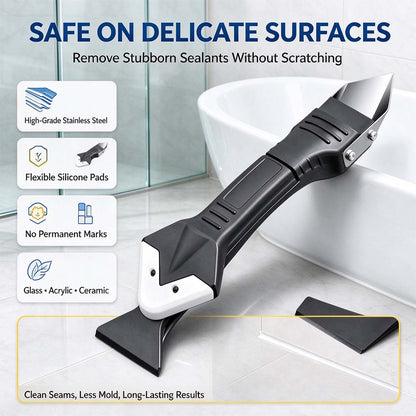 Multifunctional Caulk Remover Tool, Silicone Sealant Scraper, Caulk Finishing Tool Kit 🛠️