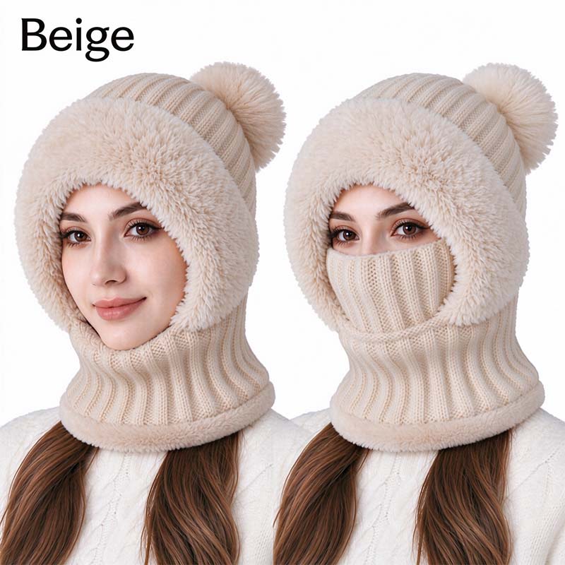 Girls' 3-in-1 Fleece Winter Balaclava - Keep Warm Face Covers & Mask 👧❄️