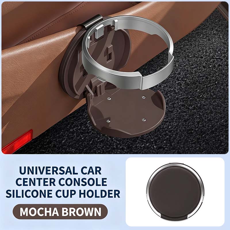 Universal Foldable Car Cup Holder with Hook, Space-Saving Vehicle Drink Holder for Bottles☕