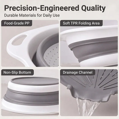 Collapsible Colanders 3-Pack Sturdy Kitchen Strainer Set 🥗