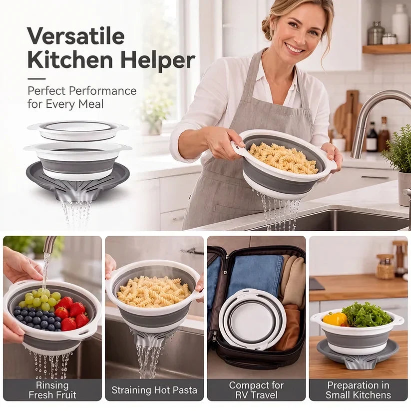 Collapsible Colanders 3-Pack Sturdy Kitchen Strainer Set 🥗