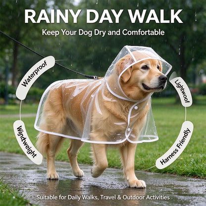 Transparent Thick Cape Dog Raincoat for Small Medium Dogs 🐾