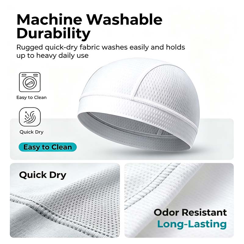 Full Mesh Cooling Helmet Liner Skull Cap - Ultra Breathable Sweat Wicking Hat for Hard Hats🧢