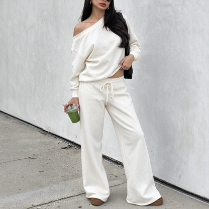 Women's Long Sleeve Jumper & Pants, 2 Piece Outfit Set, Fall Basic Sweatsuit Outfits, Clothes 🧥👖