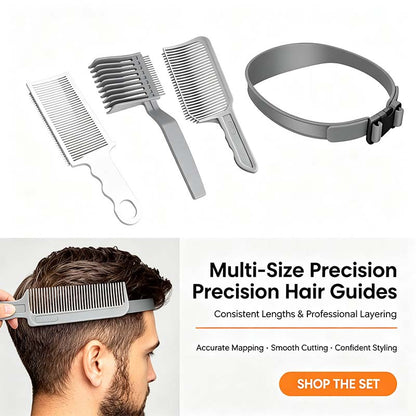 Unisex 4-Piece Hair Cutting Guide Kit - Professional Barber Haircare Equipment✂️