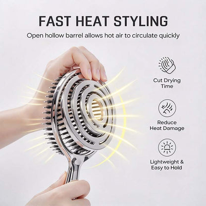 Anti-Static Hollow Round Bristle Brush - Massaging Design💇‍♀️✨