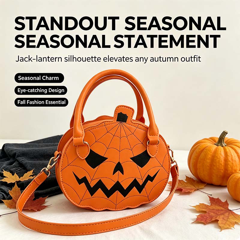 Pumpkin crossbody handbag