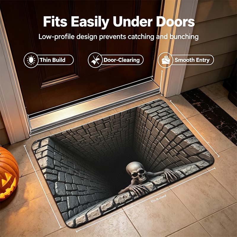 Halloween Decorations, Halloween Door Mat, Illusion Rug 3D Visual Hole Design Rug Spooky 👻