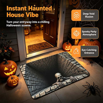 Halloween Decorations, Halloween Door Mat, Illusion Rug 3D Visual Hole Design Rug Spooky 👻