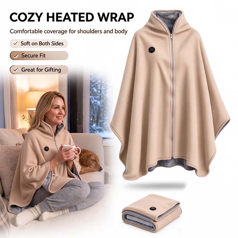 Plush Wearable Heated Wrap & Cordless Thermal Shawl 🧥🔥