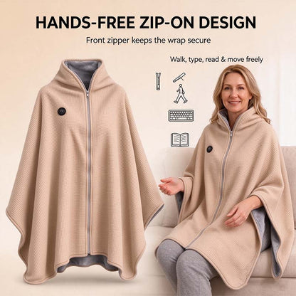 Plush Wearable Heated Wrap & Cordless Thermal Shawl 🧥🔥