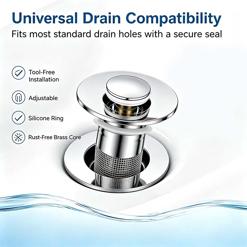 Bathroom Sink Drain Strainer, Pop Up Sink Drain Strain, Bathroom Sink Stopper 🔧✨